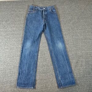 Vintage Levis 501XX Button Fly Blue Jeans Womens 14R USA 80s 26x30 Fits 26x28